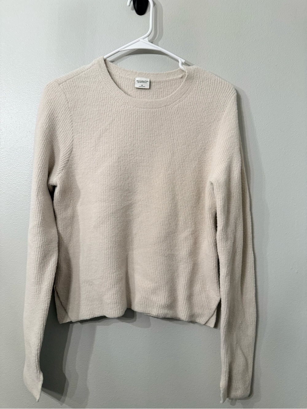 Abercrombie & Fitch Soft Collection Cream Crewneck Sweater